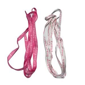 Pink Ribbon Faith, Hope, Courage, Strength Shoelaces (2 Sets)